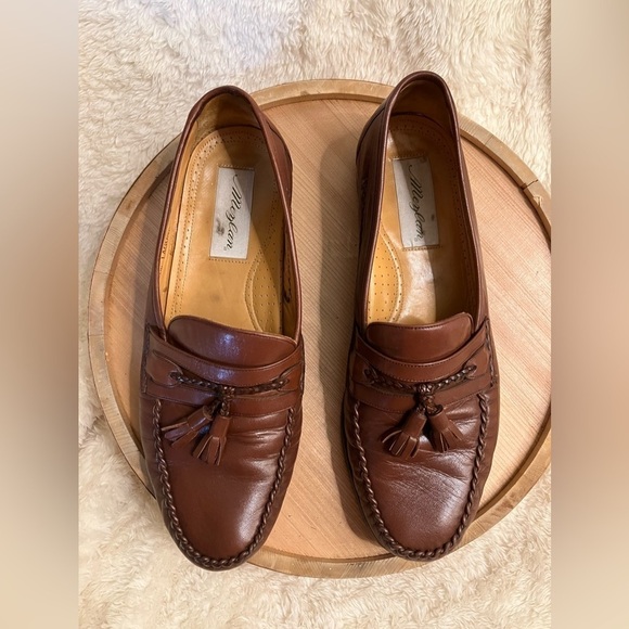 Mezlan Men’s Dress Shoes Tassels Slip-On Leather Loafers Size 10.5 - Picture 3 of 11